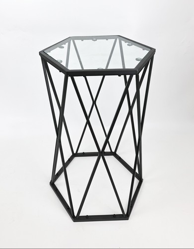 Hexagon glass center tables - hexagon,