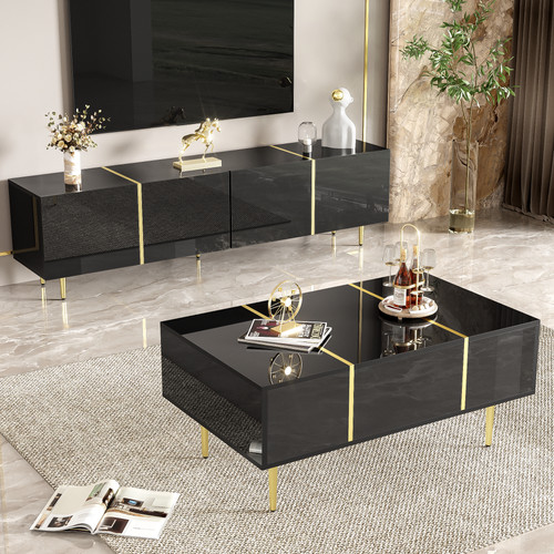 Black high gloss unit - high,