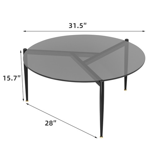 Modern glass coffee table - coffee,