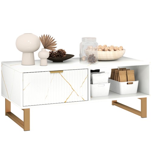 Coffee table black - black, marble