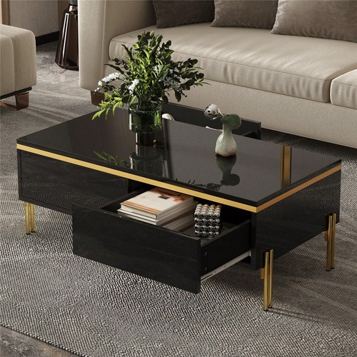 High gloss coffee - table, gold