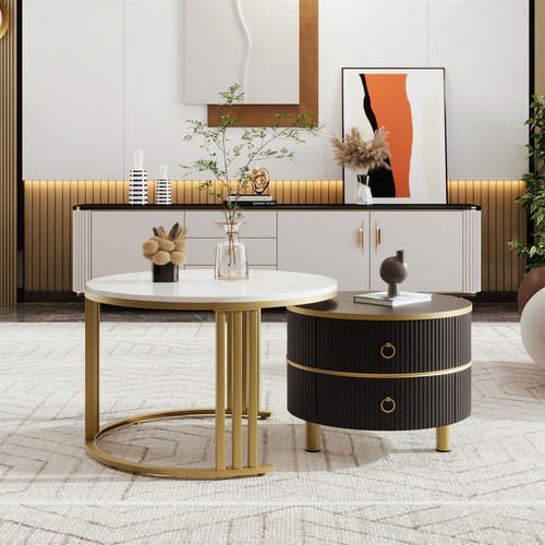 Round nesting coffee tables - round,