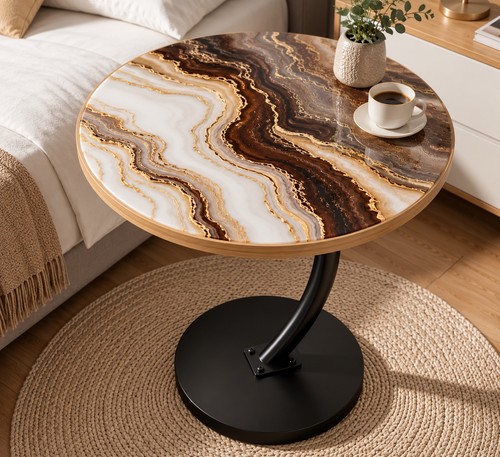 Luxury round brown gold - round, &