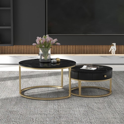 Round nesting coffee table - round,