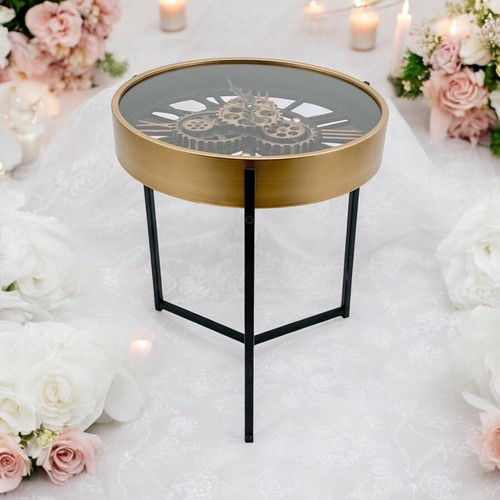 Gear clock coffee table black - gear,