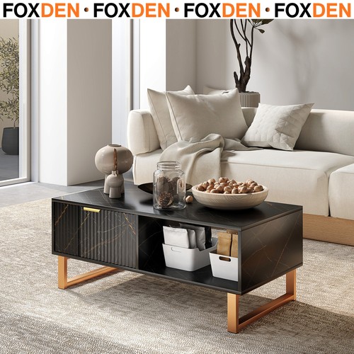 Coffee table black - coffee, marble