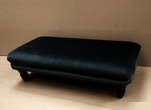 Extra large velvet footstool - velvet,
