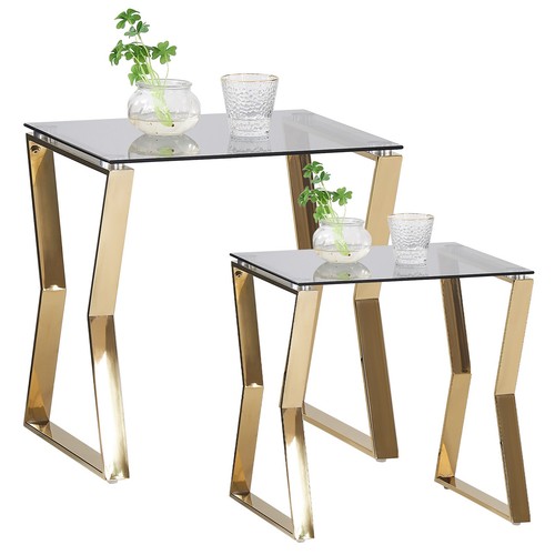 Glass nesting coffee - nesting, tables