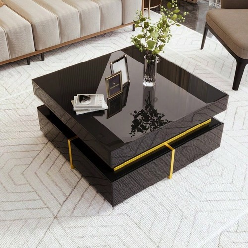 Black high gloss coffee - gloss, table