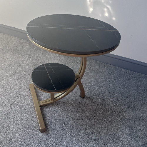 Round metal coffee table - metal,