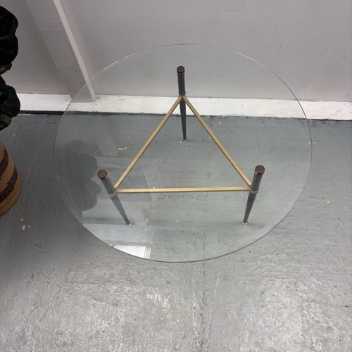Vintage black gold glass - black, top