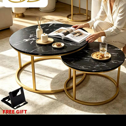 2pc round nesting coffee - 2pc,