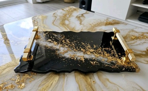 Luxury black gold - luxury, resin